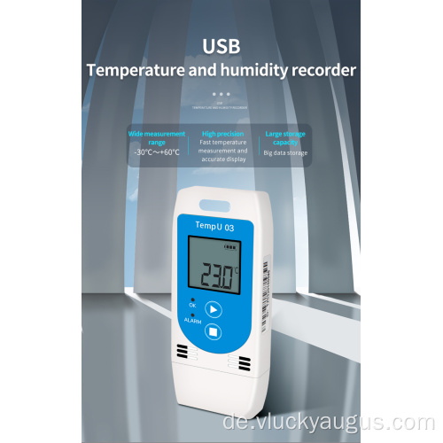 TEMPU03 TEMP &amp; RH Tragbarer USB -Datenlogger